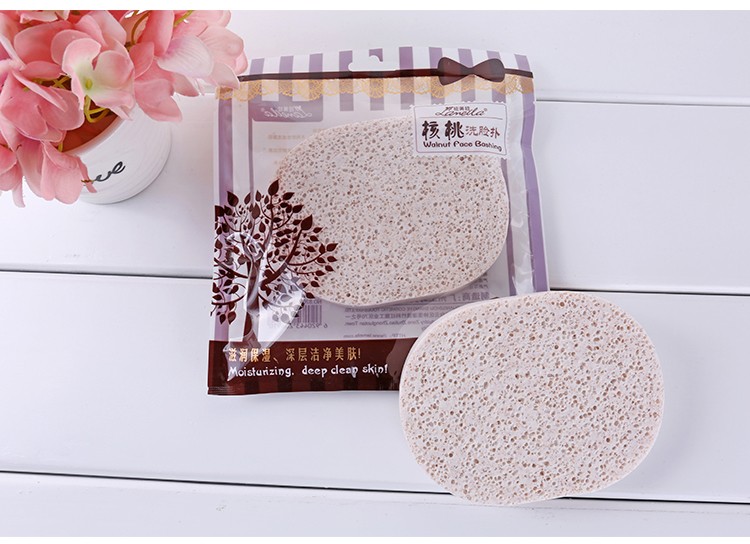 Lameila hot sale face wash sponge natural wholesale OEM beauty skin care compress soft facial cleansing sponge B2032