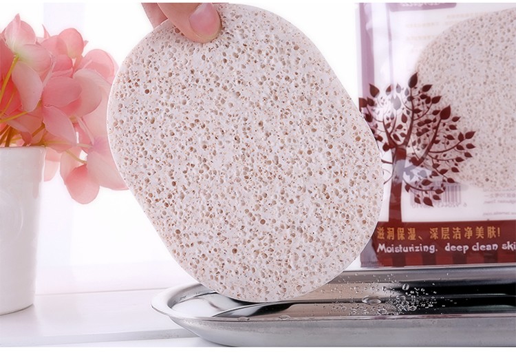 Lameila hot sale face wash sponge natural wholesale OEM beauty skin care compress soft facial cleansing sponge B2032