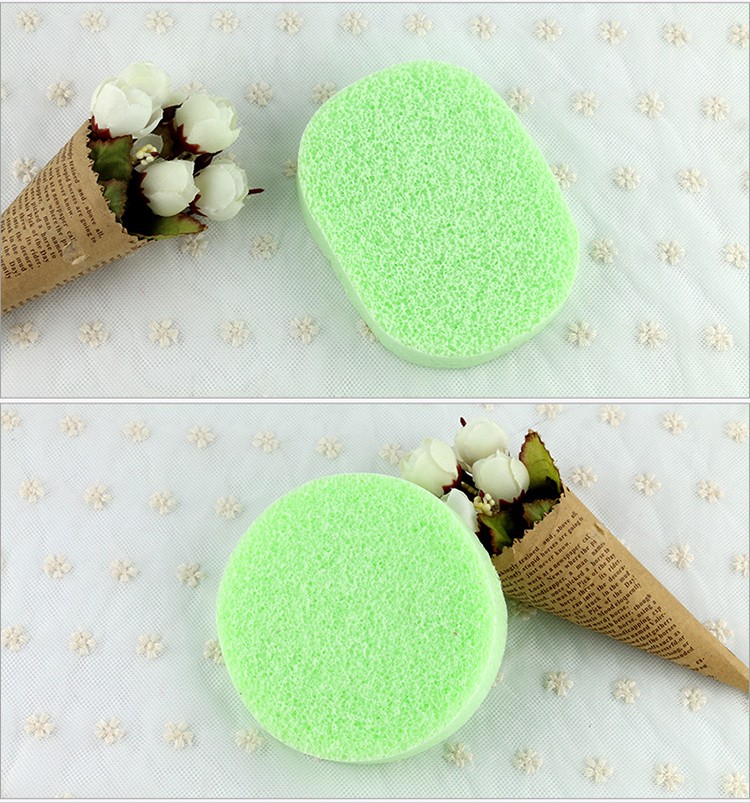 Lameila body face washing sponge 2pcs wholesale stock custom OEM reusable big round compress facial cleansing sponge B2072