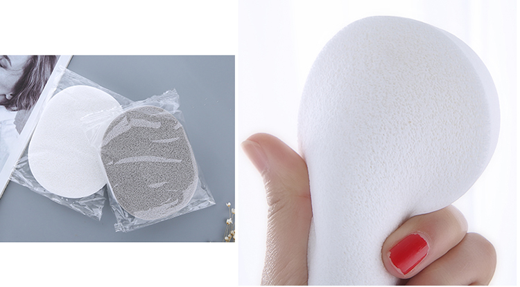 Lameila whoelsale 2 pcs makeup remover deeply clean sponge volcanic mud face cleansing sponge B2182