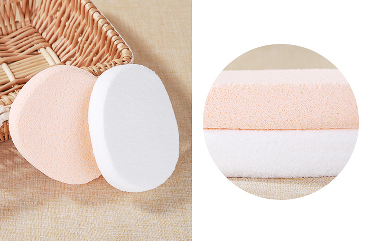 Lameila 2pcs Facial Clean Sponge Beauty Tools Natural Carrot Oval Face Cleansing Sponge SY-B2066