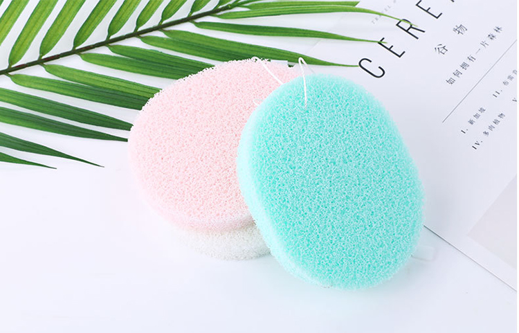 Lameila colorful face deeply washing sponge natural reusable facial cleansing sponge with rope SY-B2167