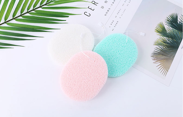 Lameila colorful face deeply washing sponge natural reusable facial cleansing sponge with rope SY-B2167