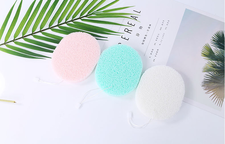 Lameila colorful face deeply washing sponge natural reusable facial cleansing sponge with rope SY-B2167