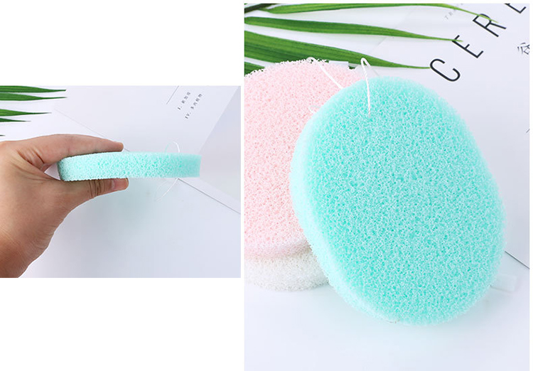 Lameila colorful face deeply washing sponge natural reusable facial cleansing sponge with rope SY-B2167