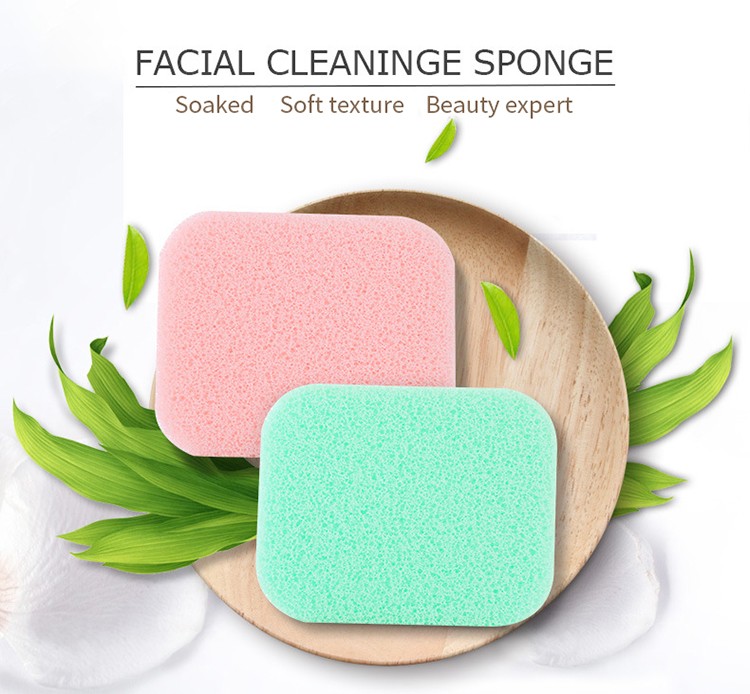 Lameila 2pcs 15T Face Sponges Reusable OEM Deep Skin Cleaning Exfoliation Compressed Cellulose Facial Cleansing Sponge SY-B2170