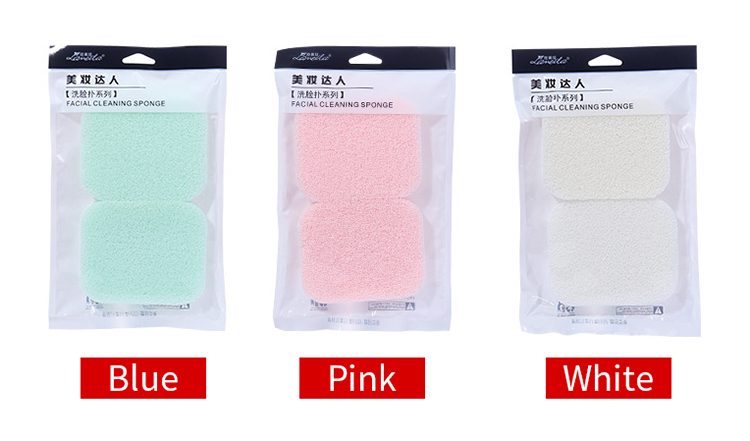 Lameila 2pcs 15T Face Sponges Reusable OEM Deep Skin Cleaning Exfoliation Compressed Cellulose Facial Cleansing Sponge SY-B2170