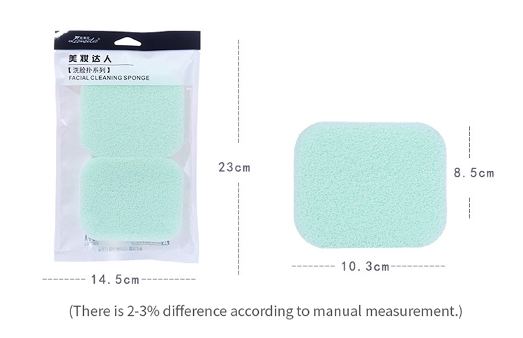 Lameila 2pcs 15T Face Sponges Reusable OEM Deep Skin Cleaning Exfoliation Compressed Cellulose Facial Cleansing Sponge SY-B2170