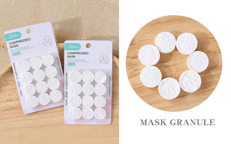 Lameila Wholesale 12pcs Compressed Face Mask Beauty Tool Skin Care Non Woven Soft Diy Compressed Facial Mask Sheet 3157