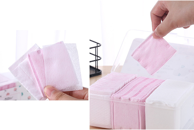 Lameila latest products 350pcs 3 in 1 different thickness cotton pads set for women makeup remover B178