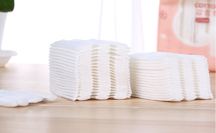 Lameila Wholesale Disposable Makeup Remover Cotton Square Face Cleaning Sandwich Double-Sided Cotton Pads 222pcs B297