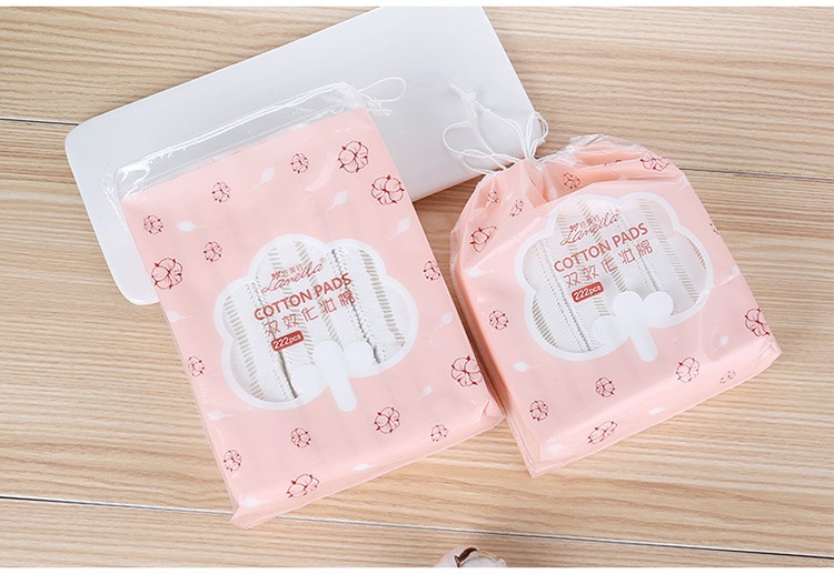 Lameila Wholesale Disposable Makeup Remover Cotton Square Face Cleaning Sandwich Double-Sided Cotton Pads 222pcs B297