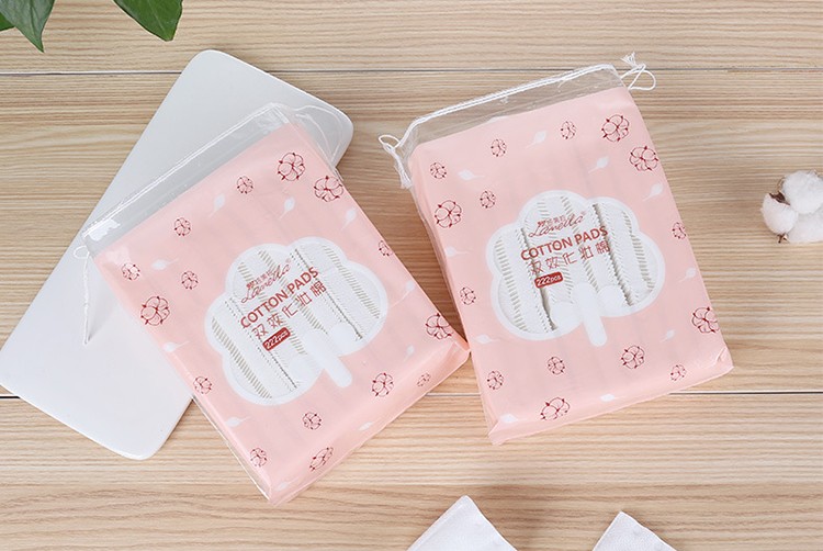 Lameila Wholesale Disposable Makeup Remover Cotton Square Face Cleaning Sandwich Double-Sided Cotton Pads 222pcs B297