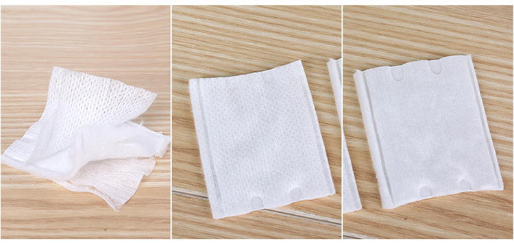 Lameila Wholesale Disposable Makeup Remover Cotton Square Face Cleaning Sandwich Double-Sided Cotton Pads 222pcs B297