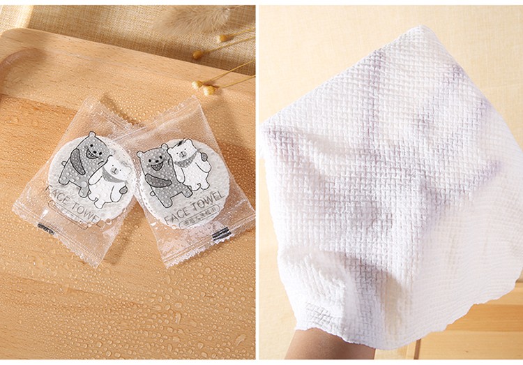 Lameila 10pcs/bag Convenient Soft Disposable Towels Beach Mini Compressed Cotton Face Towel B261