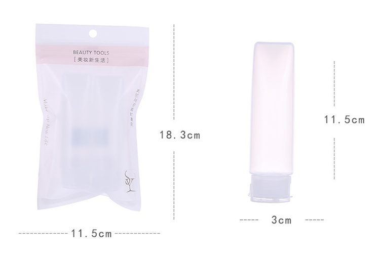 Lameila Brand Wholesale Cosmetic Packaging Travel Plastic Cream Bottle Pet 60ml Beauty Filp Cover Empty Bottle LM112