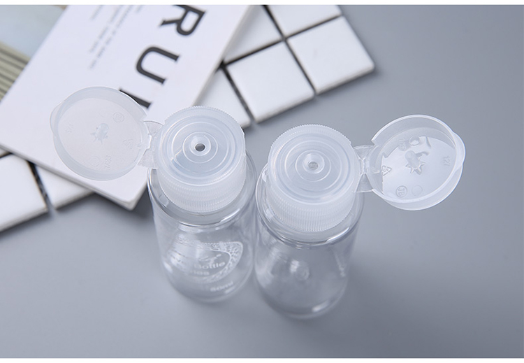 Lameila Wholesales 50ml Portable Empty Bottle Sets Cosmetic Packaging Liquid Travel Size Flip Cap Bottle Kits LM117