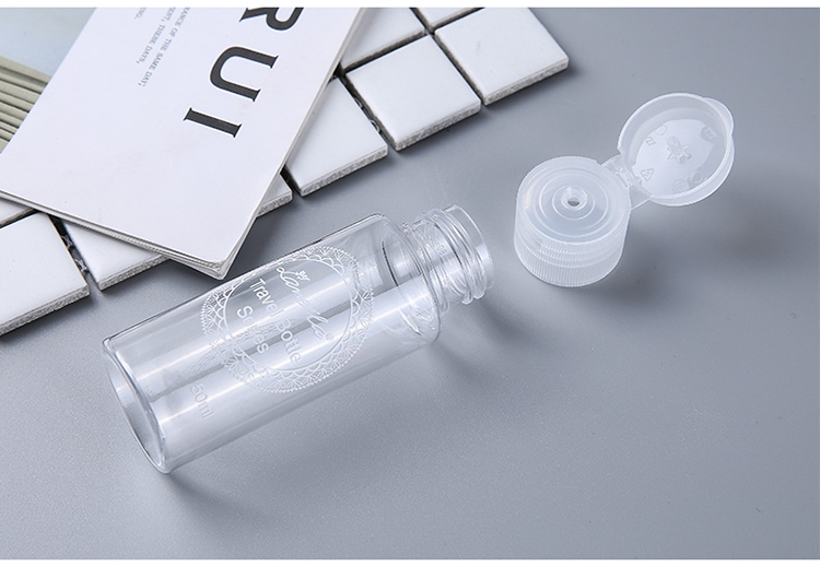 Lameila Wholesales 50ml Portable Empty Bottle Sets Cosmetic Packaging Liquid Travel Size Flip Cap Bottle Kits LM117
