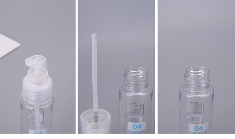 Lameila 50ml PET Lotion Pump Bottles Portable Cosmetics Face Cream Facial Cleanser Empty Travel Plastice Bottles Kit LM178
