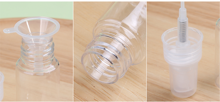 Lameila PET Transparent Plastic Spray Bottle cosmetic travel empty bottle for sale LM264