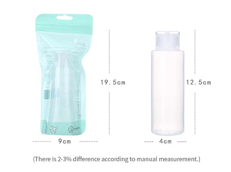 Lameila 100ml PE Soft Travel Empty Bottles Shampoo Lotion Container Flip Cylindrical Top Cap Squeeze Plastic Bottle LM699