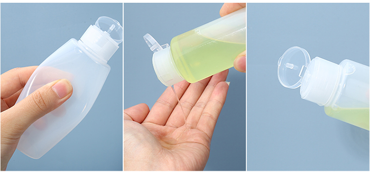 Lameila 100ml PE Soft Travel Empty Bottles Shampoo Lotion Container Flip Cylindrical Top Cap Squeeze Plastic Bottle LM699