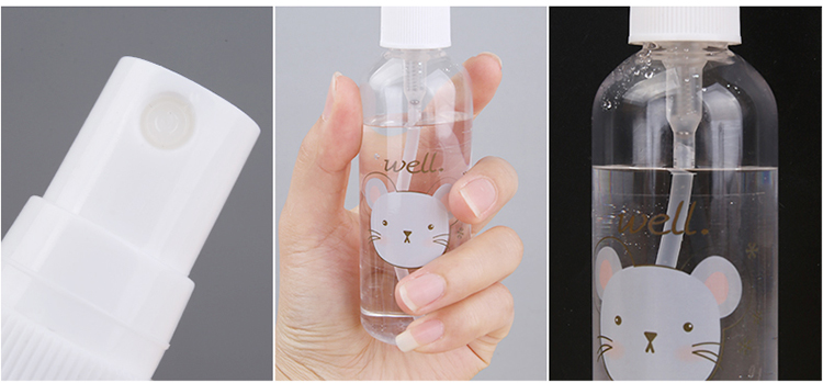 Lameila 100ml PET Spray Bottle Mini Cute Cartoon Pattern Empty Rosewater Container Cosmetic Tool Travel Perfume Bottles LM728