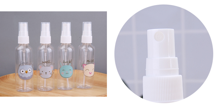 Lameila 100ml PET Spray Bottle Mini Cute Cartoon Pattern Empty Rosewater Container Cosmetic Tool Travel Perfume Bottles LM728