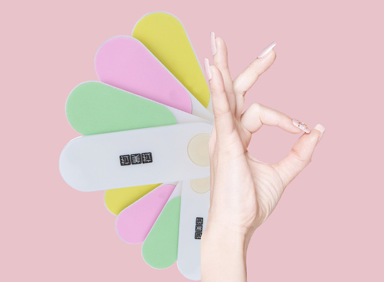 Lameila OEM makeup nail files care tool plastic colorful personalised nail file C0329