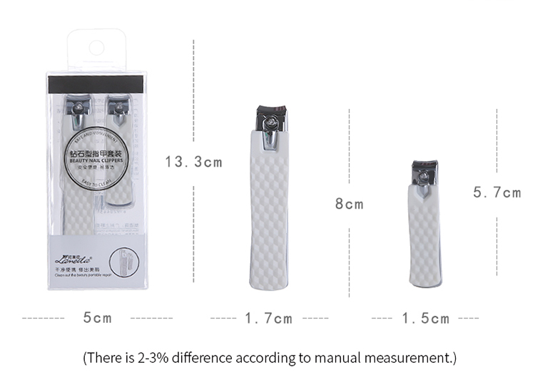 Lameila 2pcs Finger Nail Clipper Portable Stainless Steel Nail Clipper Professional Nail Cutter Clipper Set C0185