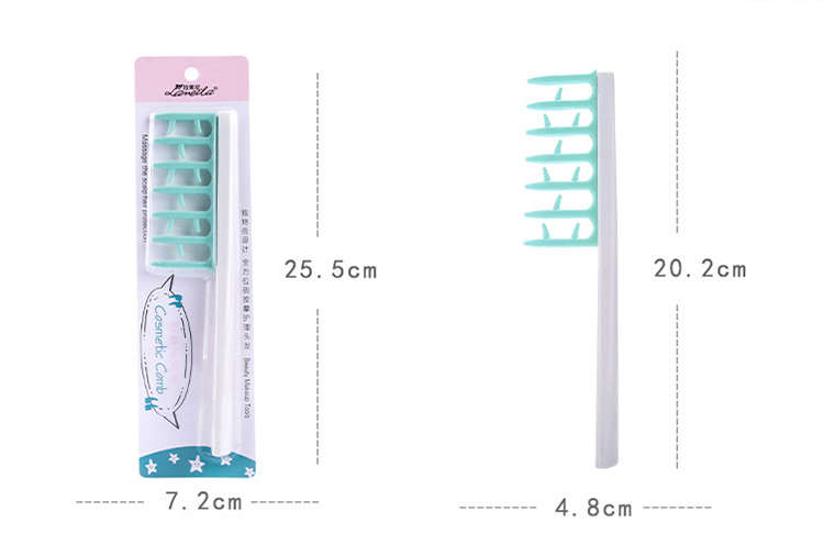 Lameila Wholesale professinal scratch shape comb hair dyring beauty tools massage plastic hair brush comb C137