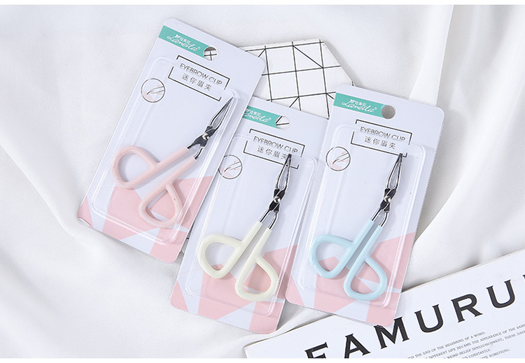 Lameila new scissor design style pink eyebrow tweezers smart high quality eyebrow tweezers A0419