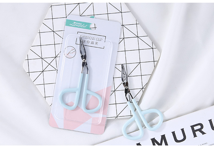 Lameila new scissor design style pink eyebrow tweezers smart high quality eyebrow tweezers A0419