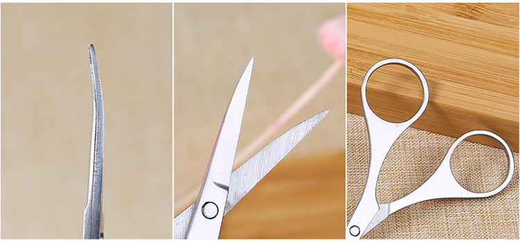 Lameila Manufacturers Professional Beauty Scissors Wide Point Stainless Steel Makeup Eyebrow Scissors Cosmetic Tools A0423
