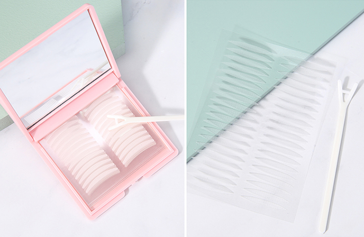 Lameila New Packaging OEM Eyelid Stickers Beauty Invisible Double Sided Double Eyelid Tape A107