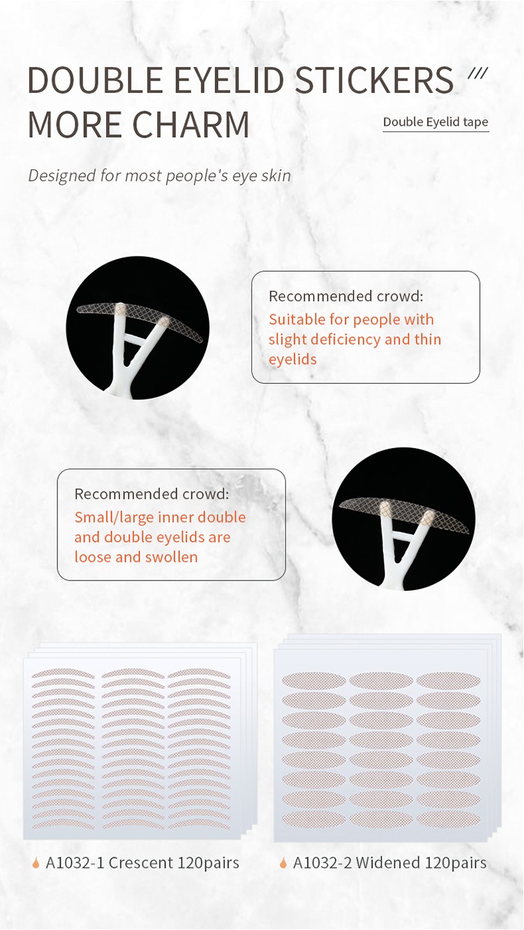 Lameila eye tape stickers reticulation PE waterproof invsiable double eyelid tape sticker complexion 120pairs A1032