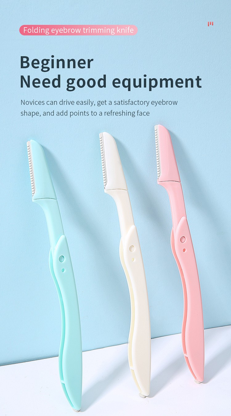 Lameila High Quality Beauty Cosmetic Tool Private Label Facial Eyebrow Razor Foldable Eyebrow Trimmer Razor For Women A0899