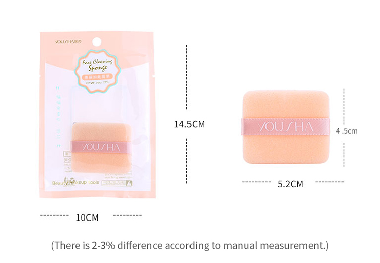 Yousha Fashion Makeup Foundation Sponge Square Shape Air Cushion Puff With Silk Ribbon YF164