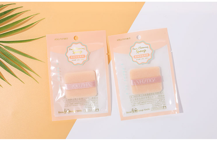 Yousha Fashion Makeup Foundation Sponge Square Shape Air Cushion Puff With Silk Ribbon YF164