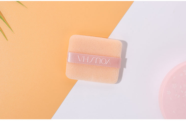 Yousha Fashion Makeup Foundation Sponge Square Shape Air Cushion Puff With Silk Ribbon YF164