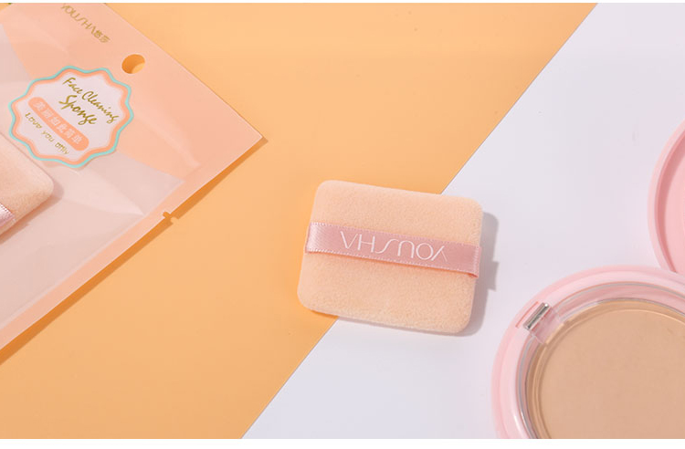 Yousha Fashion Makeup Foundation Sponge Square Shape Air Cushion Puff With Silk Ribbon YF164