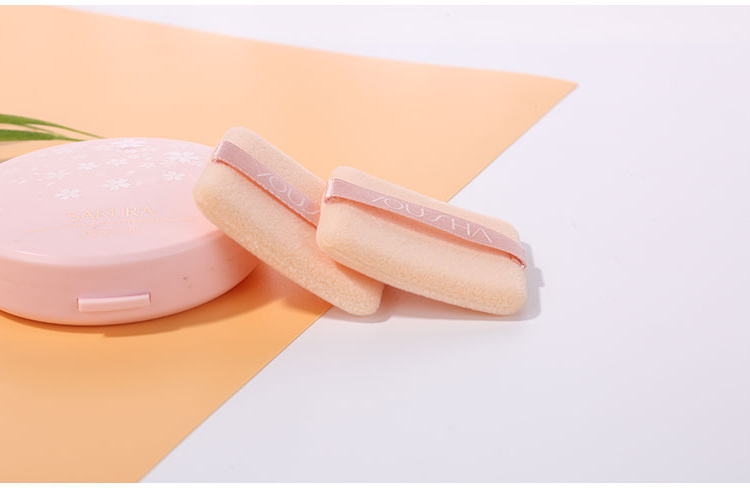 Yousha Fashion Makeup Foundation Sponge Square Shape Air Cushion Puff With Silk Ribbon YF164