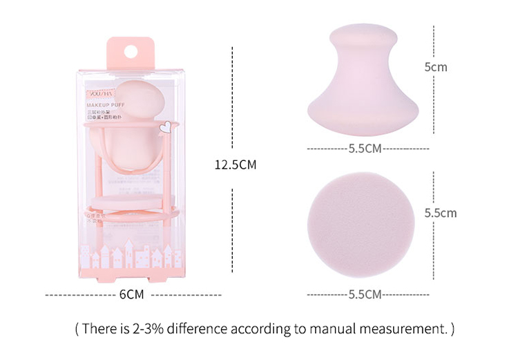 Yousha custom non latex makeup cosmetic puff beauty sponge blender private label soft makeup sponge with holder YF197