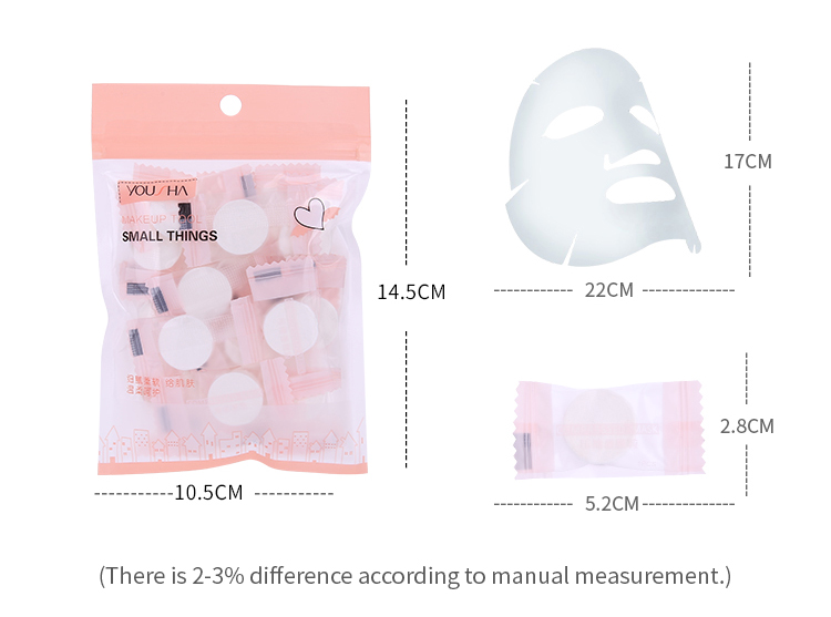 Yousha Compressed Facial Mask Sheet 20Pcs Skin Care Portable Non Woven Diy Face Mask Paper Coin Tissue For Travel Ym002