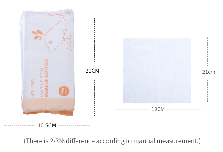 Yousha 80 pcs Disposable Makeup Remover Cotton Tissue Soft Plain Weave Face Cleaning Tissue YV102 YV103