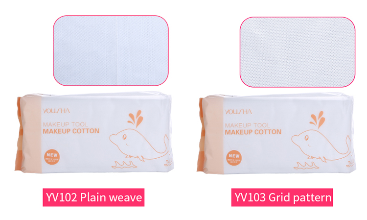 Yousha 80 pcs Disposable Makeup Remover Cotton Tissue Soft Plain Weave Face Cleaning Tissue YV102 YV103