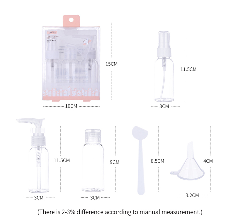 Yousha Wholesale 30 Ml Empty Transparent Plastic Bottles Travel Kit Bottle Cosmetic Luxury Spray Bottle With Fine Mist Sprayer Yk070