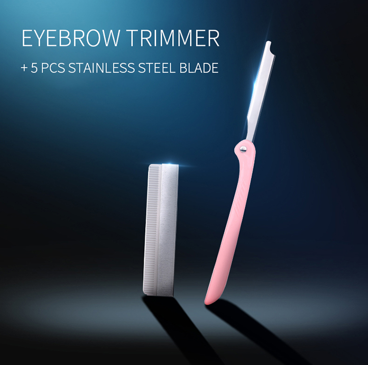 Yousha 1 5pcs Stainless Steel 5 Blades Eye Razor Eyebrows Facial Hair Removal Foldable Eyebrow Trimmer Razor YX113