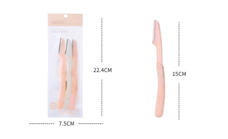 Yousha New Safety Eyebrow Razor Plastic Facial Eyebrow Razor Shaper Eyebrow Trimmer Razor for Women YX119