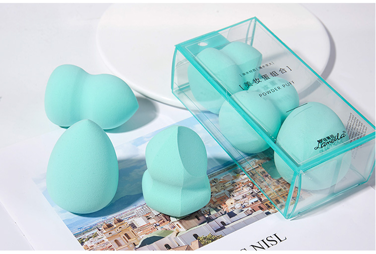 Lameila 3pcs Professional cosmetic tool pink egg shape latex free polyurethane beauty makeup blender sponge set for women A79981